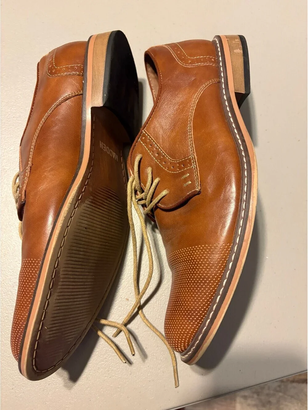 Madden Brown Leather Oxford Dress Shoes Size 10M